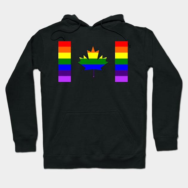 LGBT Rainbow Flag Gay Pride Canada Hoodie by nevilleanthonysse